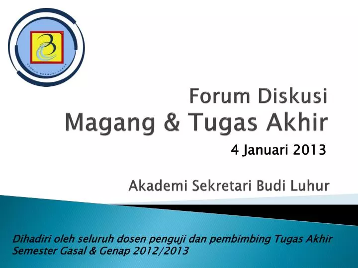 forum diskusi magang tugas akhir