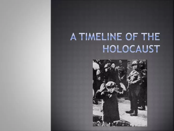 a timeline of the holocaust