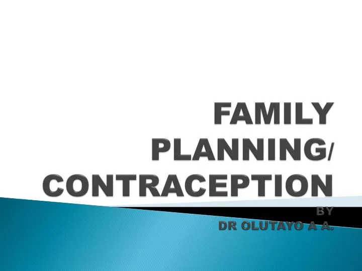 family planning contraception by dr olutayo a a