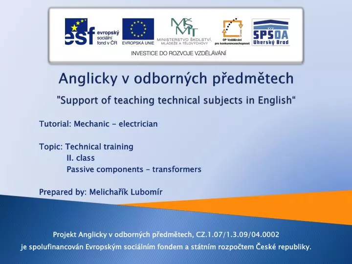 anglicky v odborn ch p edm tech support of teaching technical subjects in english