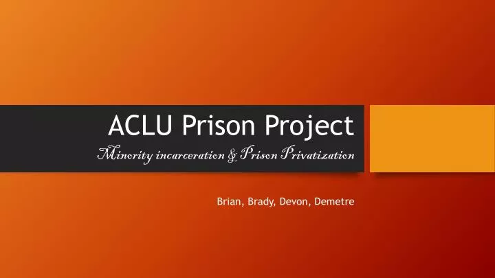 aclu prison project