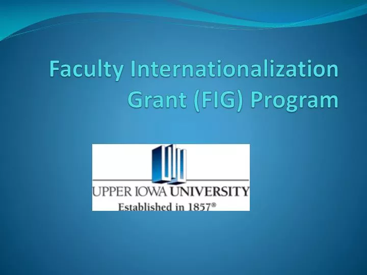 faculty internationalization grant fig program