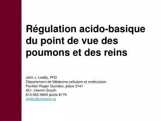 r gulation acido basique du point de vue des poumons et des reins