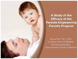 A Study of the Efficacy of the Parents Empowering Parents Program