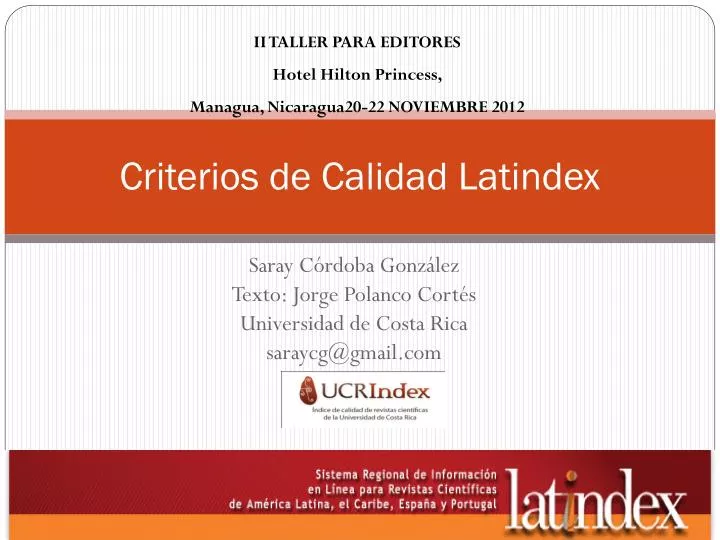 criterios de calidad latindex
