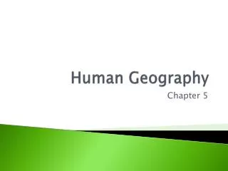 Human Geography