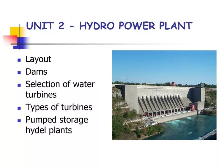 unit 2 hydro power plant