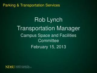 Parking &amp; Transportation Services