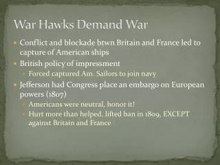 War Hawks Demand War