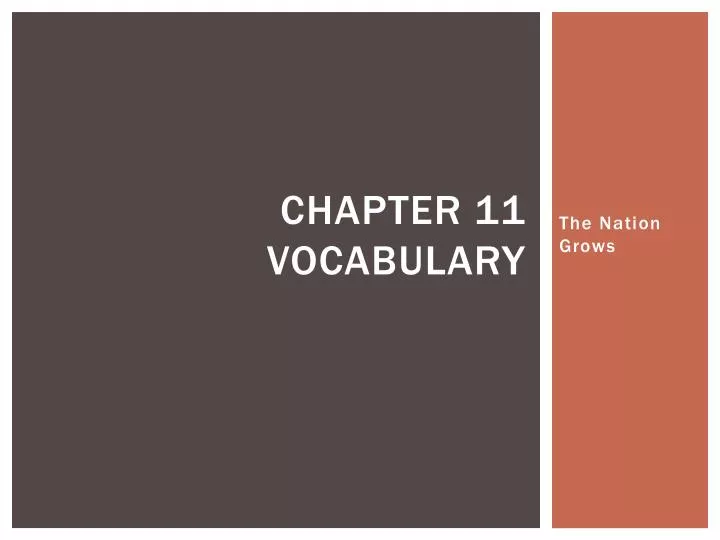 chapter 11 vocabulary