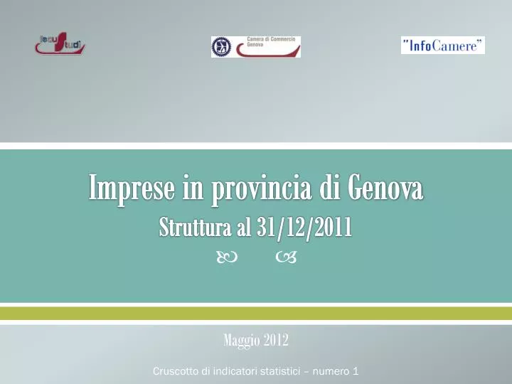 imprese in provincia di genova struttura al 31 12 2011