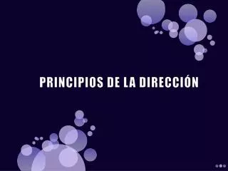 principios de la direcci n