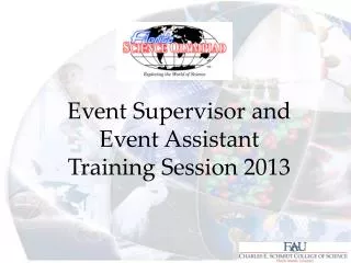 Event Supervisor and Event Assistant Training Session 2013