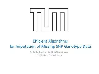 Efficient Algorithms for Imputation of Missing SNP Genotype Data