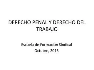 derecho penal y derecho del trabajo