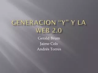 generacion y y la web 2 0