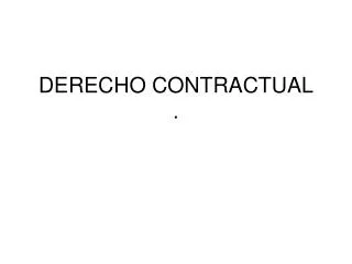 derecho contractual
