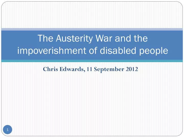 the austerity war and the impoverishment of disabled people