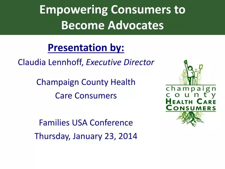 empowering consumers to become advocates