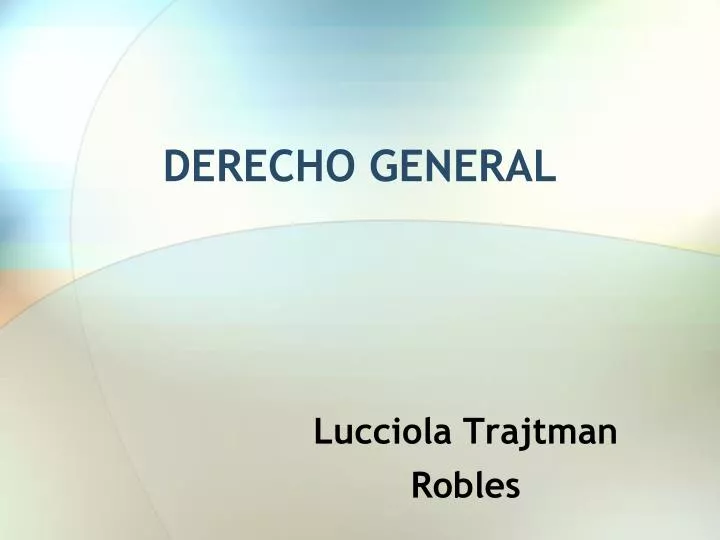 derecho general