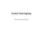 The Impact of Dialogue in Hemingway's "The Sun Also Rises" - slide 1