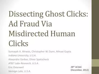 Dissecting Ghost Clicks: Ad Fraud Via Misdirected Human Clicks
