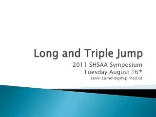 Long and Triple Jump