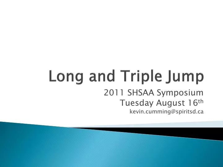 long and triple jump