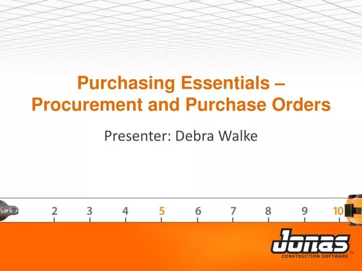 purchasing essentials procurement and purchase orders