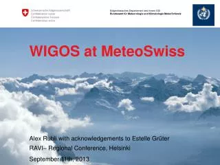 WIGOS at MeteoSwiss