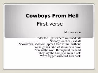 Cowboys From Hell