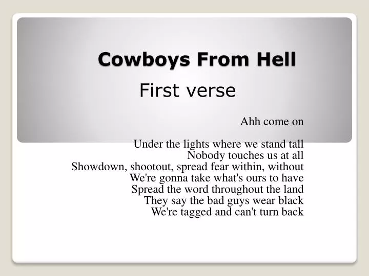 cowboys from hell