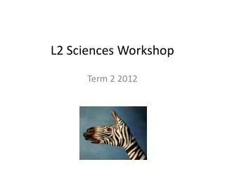 L2 Sciences Workshop