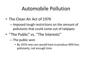 Automobile Pollution