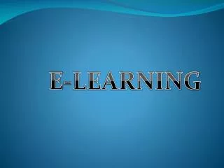 E-LEARNING