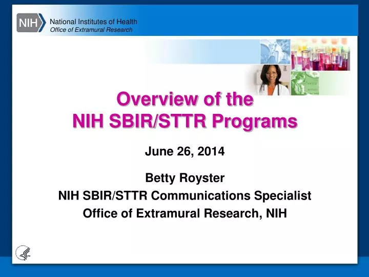 overview of the nih sbir sttr programs