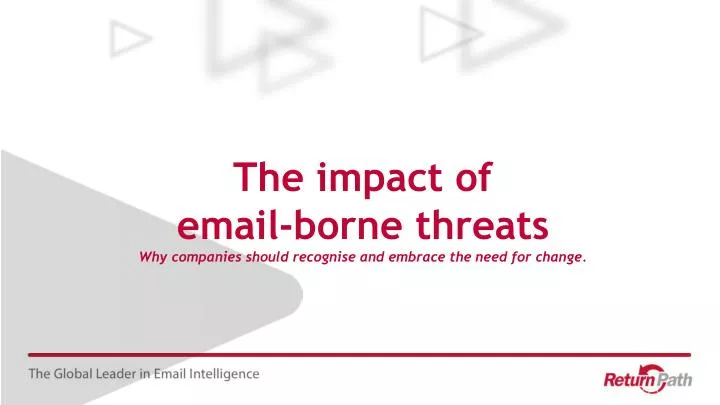 the impact of email borne threats why companies should recognise and embrace the need for change
