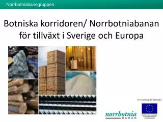 Botniska korridoren/ Norrbotniabanan för tillväxt i Sverige och Europa