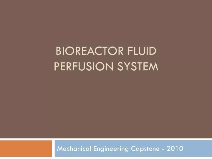 bioreactor fluid perfusion system