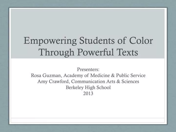 empowering students of color through powerful texts