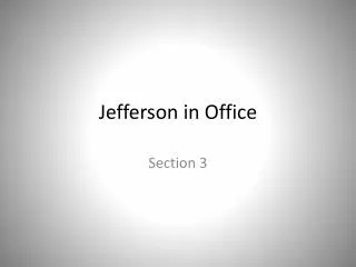 Jefferson in Office