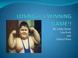 LOSING is a WINNING GAME!!
