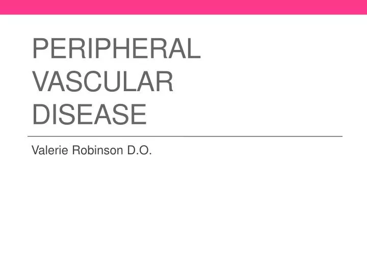 peripheral vascular disease