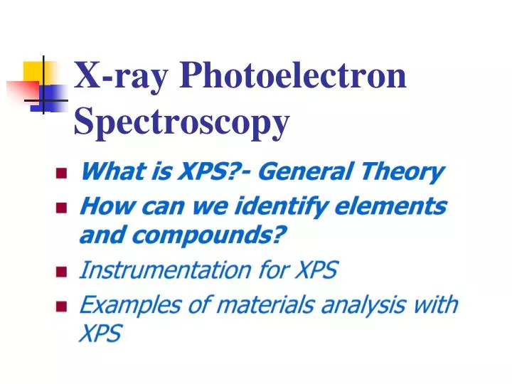 x ray photoelectron spectroscopy