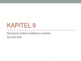 kapitel 9