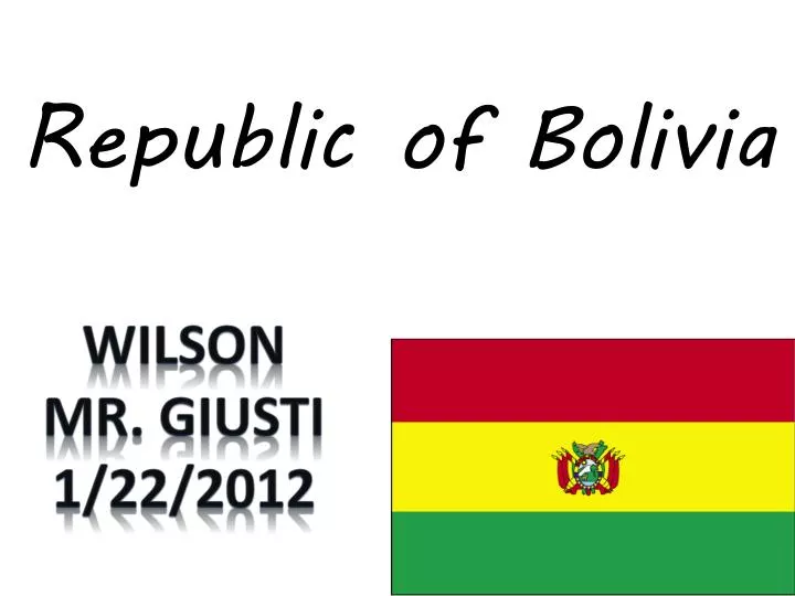 republic of bolivia