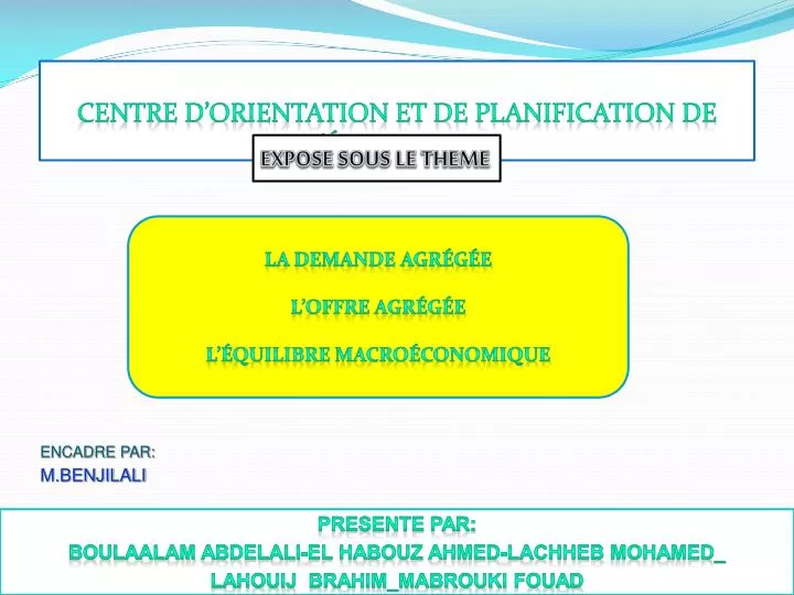 centre d orientation et de planification de l ducation