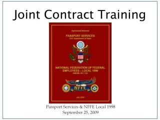 Joint Contract Training