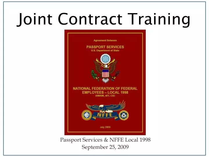 joint contract training