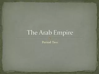 The Arab Empire